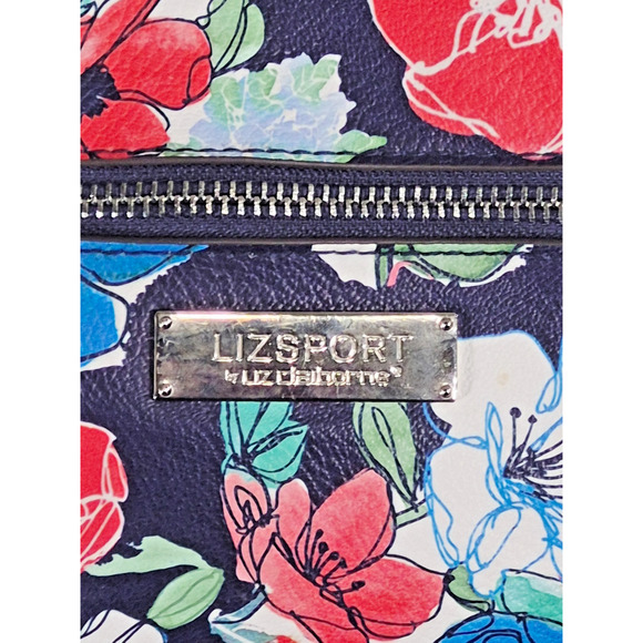 LIZ CLAIBORNE Floral Purse Women's Liz Sport Medium Tote 16 " Long x 10" Tall - Picture 2 of 12